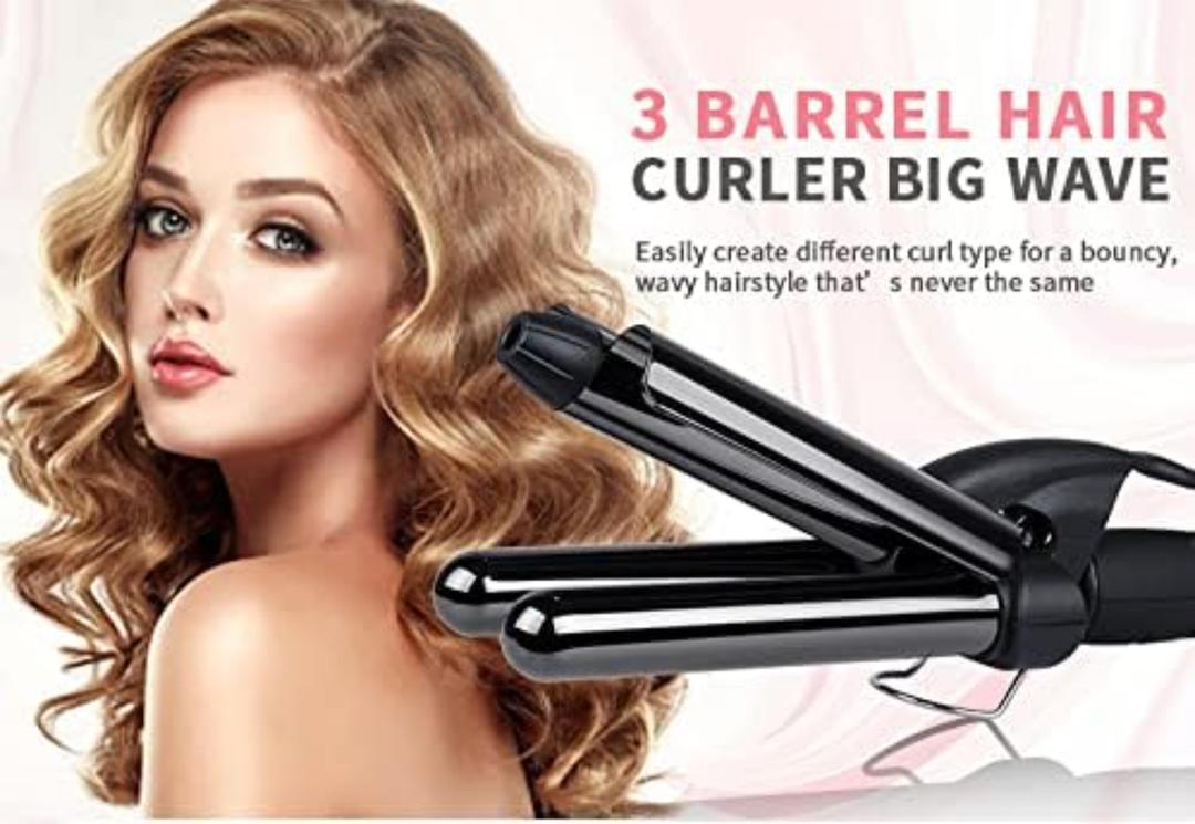 Corded Electric Hair Crimper with Temperature Control for Beachy Waves - 1 Pcs
