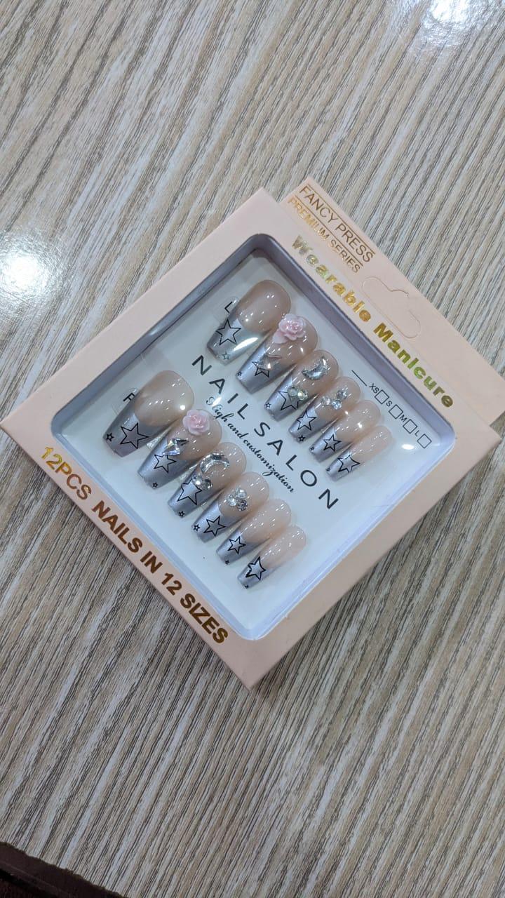 Professional Manicure Fake Nails - Pack of 10 for Endless Creativity