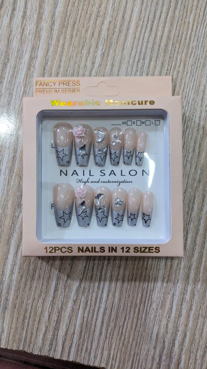 Professional Manicure Fake Nails - Pack of 10 for Endless Creativity