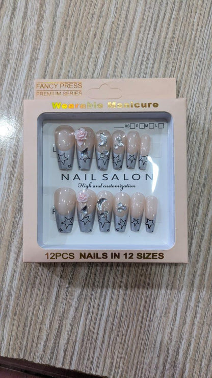 Professional Manicure Fake Nails - Pack of 10 for Endless Creativity