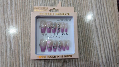 Professional Manicure Fake Nails - Pack of 10 for Endless Creativity