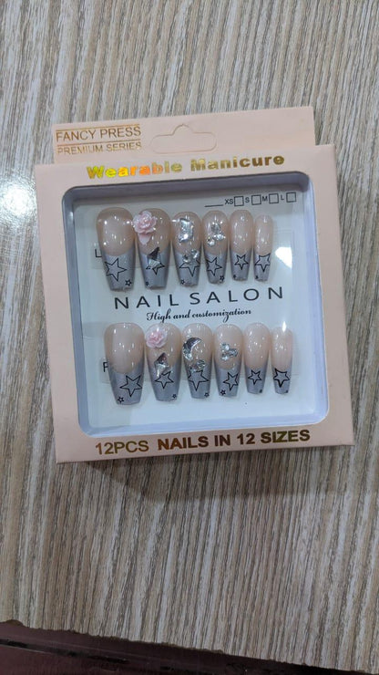 Professional Manicure Fake Nails - Pack of 10 for Endless Creativity