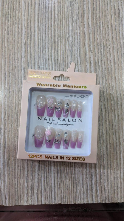 Professional Manicure Fake Nails - Pack of 10 for Endless Creativity