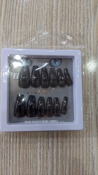 Professional Manicure Fake Nails - 10 Pcs Variety Pack in Bold Colors