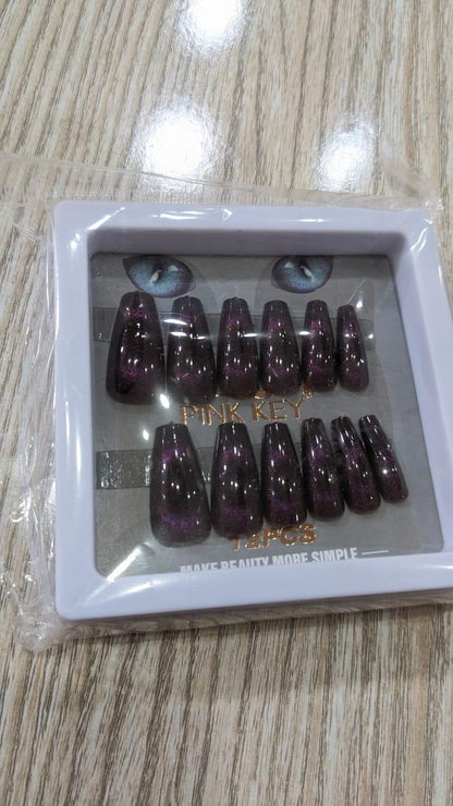 Professional Manicure Fake Nails - 10 Pcs Variety Pack in Bold Colors