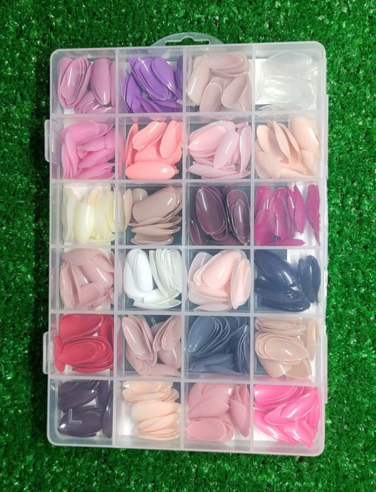 576 Pcs Multicolor Fake Nails - Smooth and Even Coverage for Endless Creativity
