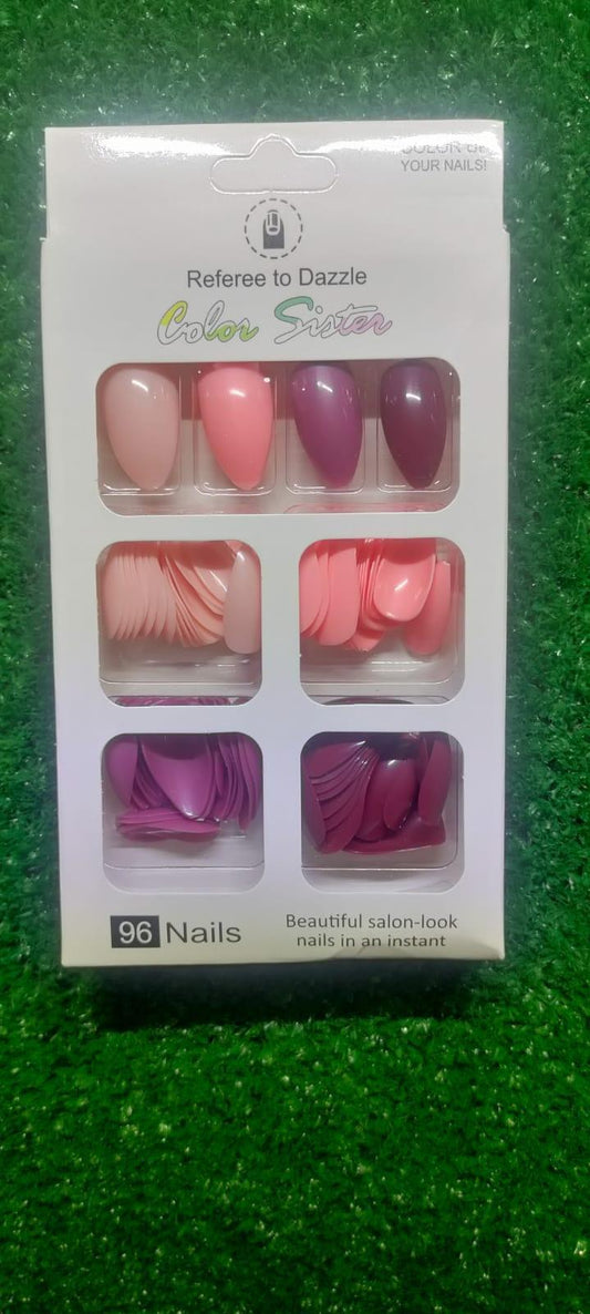 96 Pcs Customizable Fake Nails for Endless Creativity