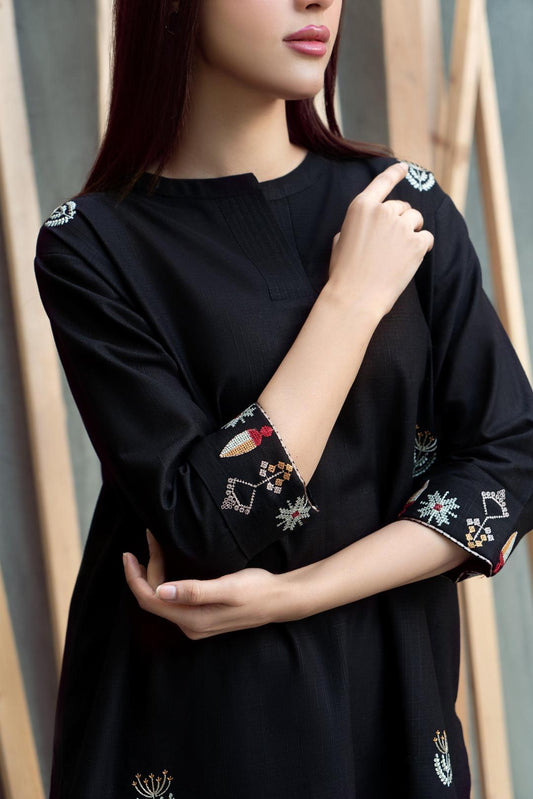 2 Pcs Women's Unstitched Embroidered Suit