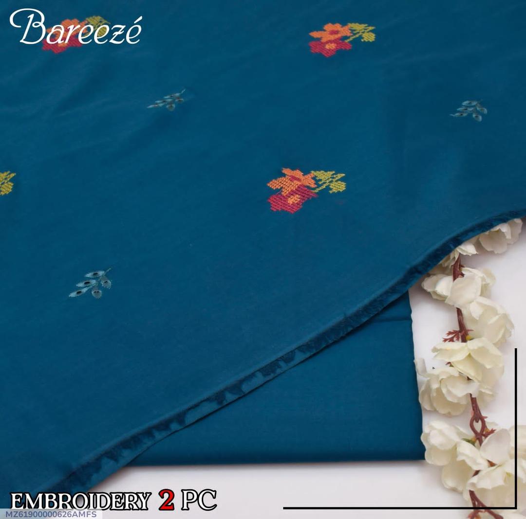 2 Pcs Women's Unstitched Embroidered Suit