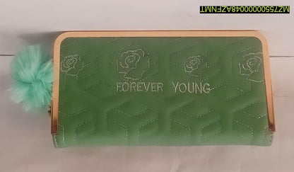 Women Leather Embroidered Clutch