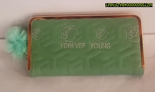 Women Leather Embroidered Clutch