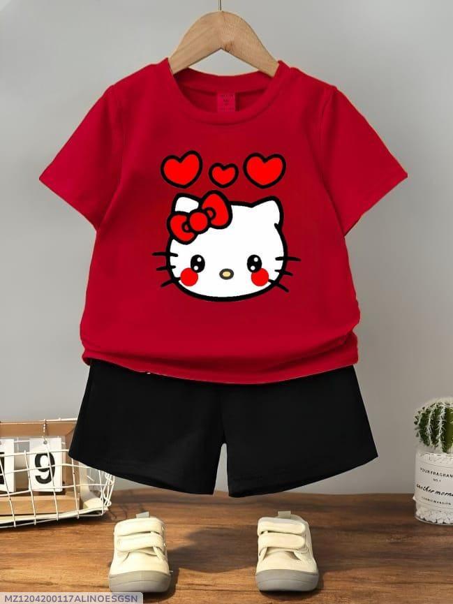 2 Pcs Boy's Stitched Cotton Jersey Printed Night Suit