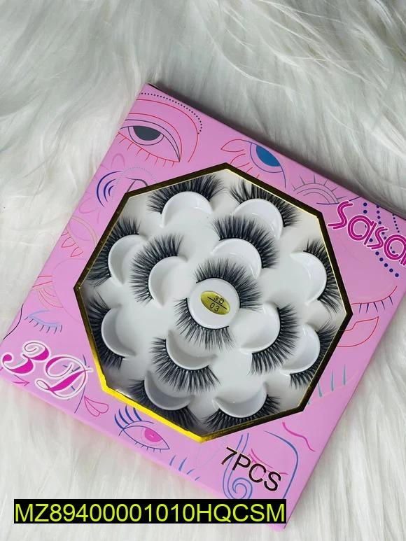 3D False Eyelashes, Set of 7