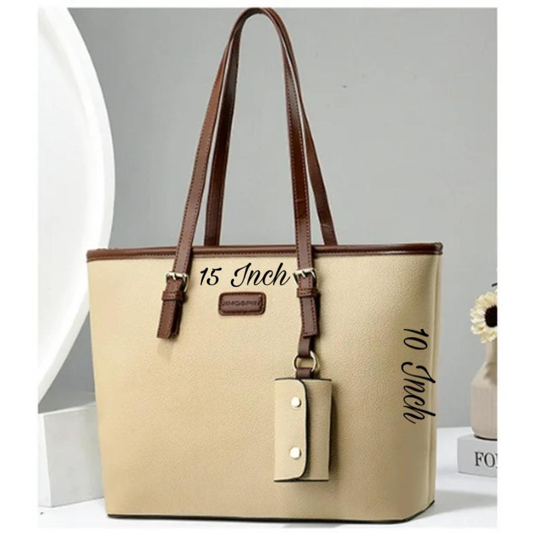 Versatile Women's Rexine Tote Bag - 1 Pc in Stunning Colors