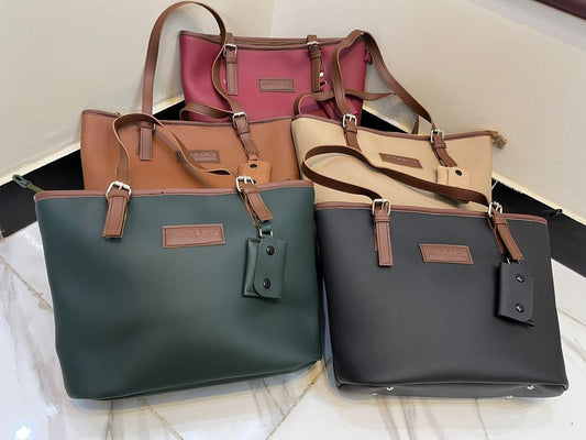 Versatile Women's Rexine Tote Bag - 1 Pc in Stunning Colors