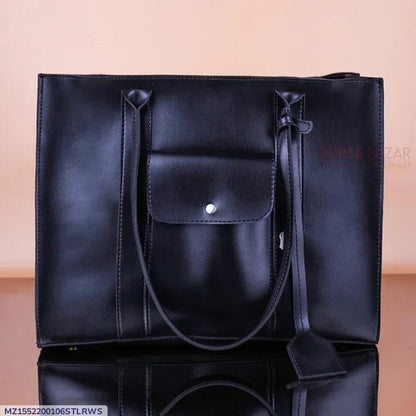 Girl's PU Leather Plain Tote Bags