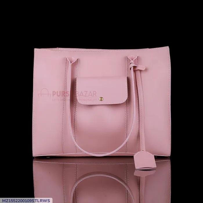 Girl's PU Leather Plain Tote Bags