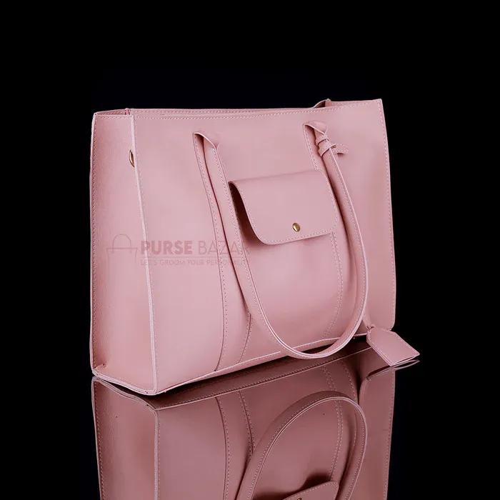 Girl's PU Leather Plain Tote Bags