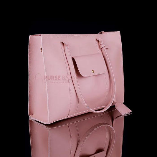 Girl's PU Leather Plain Tote Bags