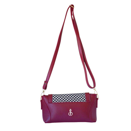 Girl's PU Leather Textured Shoulder Bag