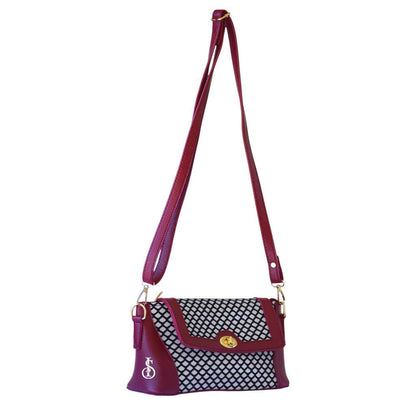 Girl's PU Leather Textured Shoulder Bag