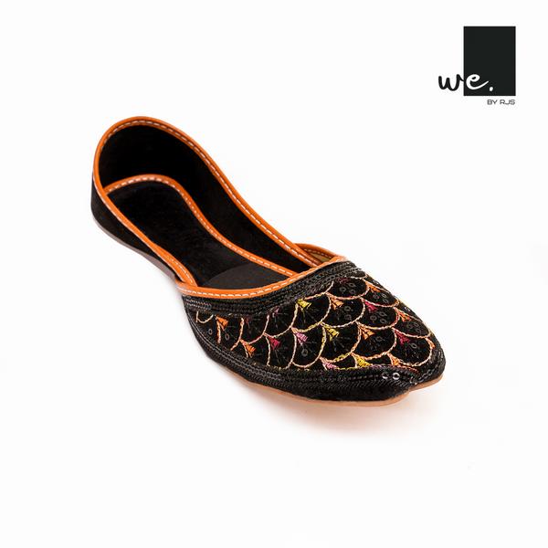Stylish Women's Canvas Khussa with Thread Work - 1 Pair