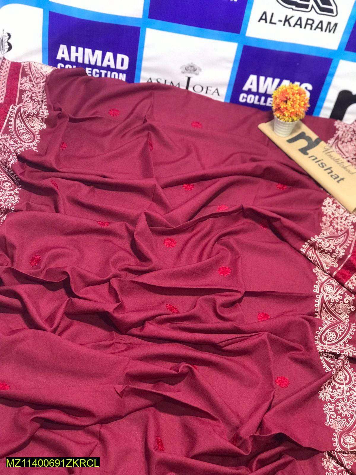 Lawn Embroidered Festive Women Shawl