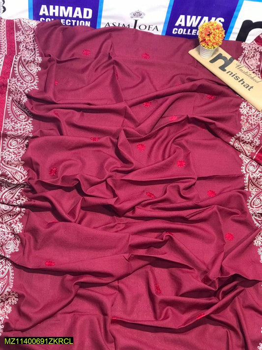 Lawn Embroidered Festive Women Shawl