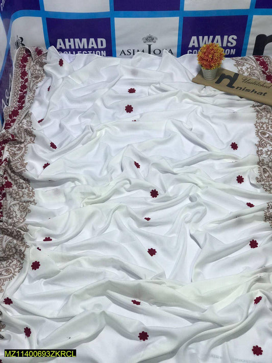 Lawn Embroidered Festive Women Shawl