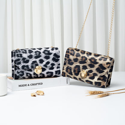Bag Women's New 2022 Mini Leopard Print Bag Retro Chain Bag Shoulder Crossbody Bag