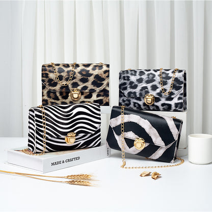Bag Women's New 2022 Mini Leopard Print Bag Retro Chain Bag Shoulder Crossbody Bag