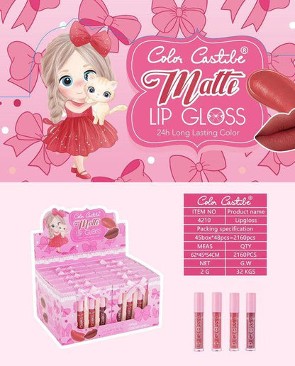 4 Pcs High Pigmented Multicolor Matte Lip Gloss Set