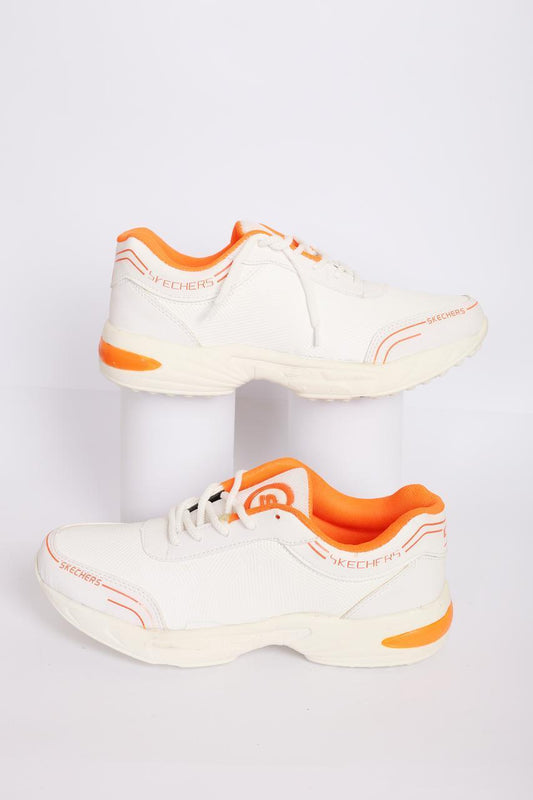 Men's White Synthetic Leather Casual Gripper - Perfect for Running & Everyday Wear