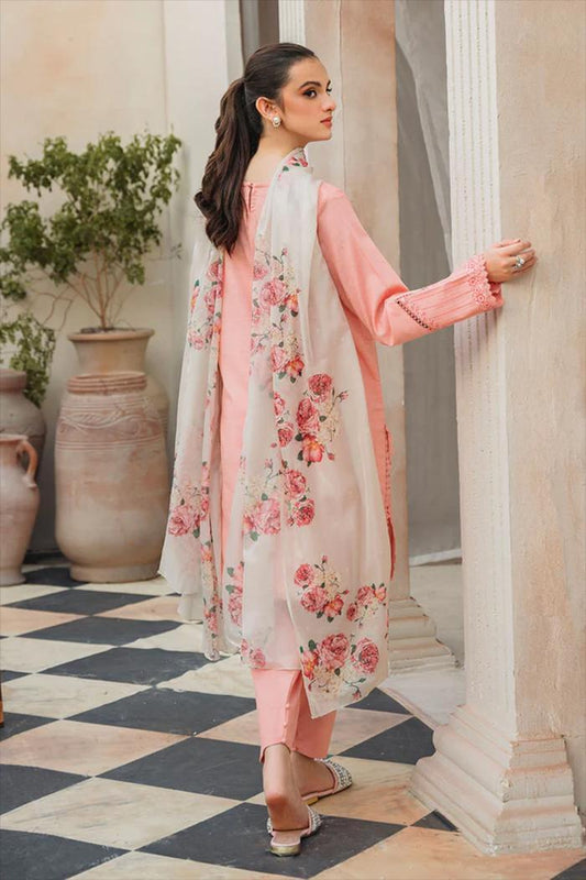 3 Pcs Women's Unstitched Embroidered