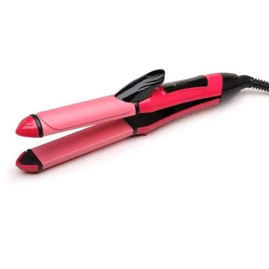 2 In 1 Corded Electric Hair Straightener - Lightweight & Portable