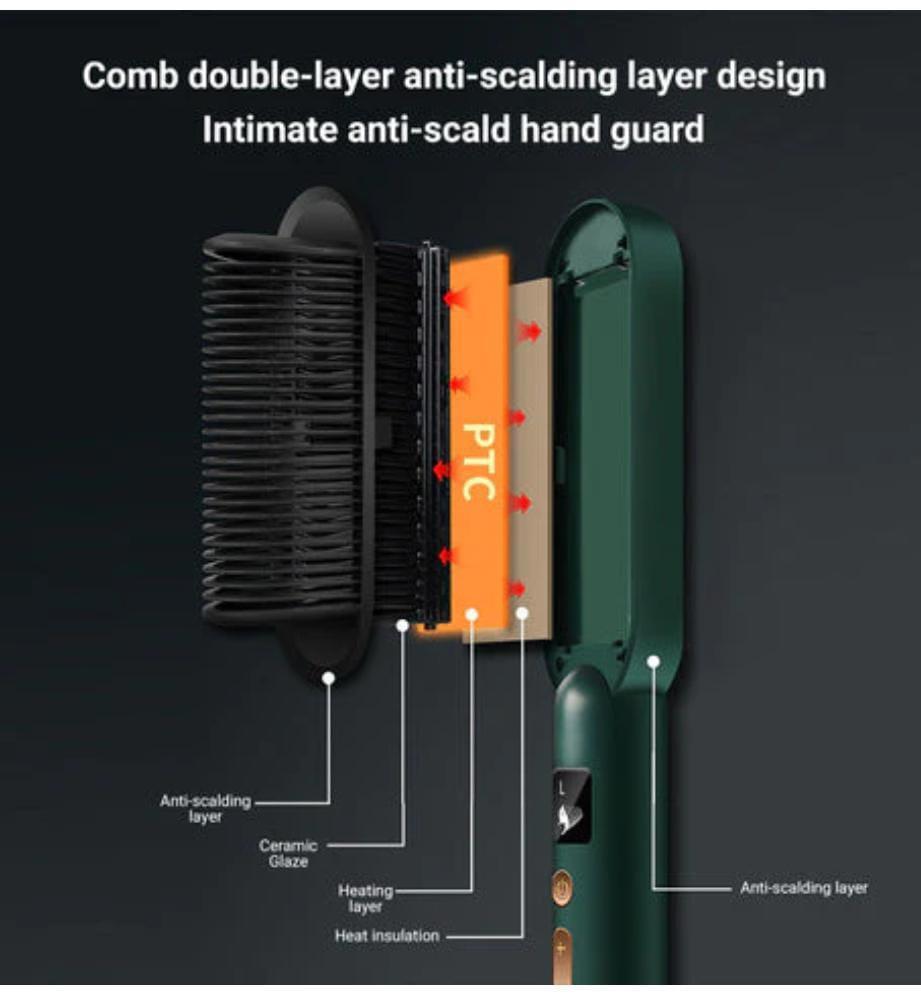 Professional Electric Hair Straightener Brush