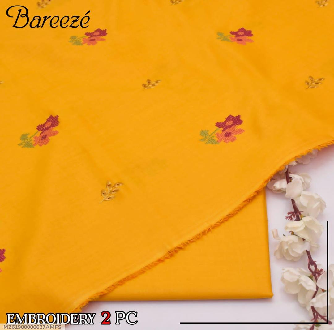 2 Pcs Women's Unstitched Embroidered Suit