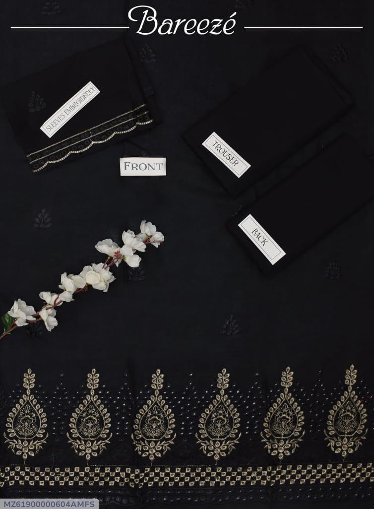 2 Pcs Women's Unstitched Chikankari Embroidered Suit