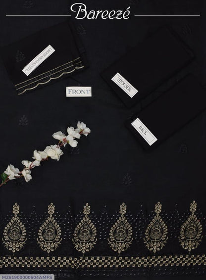 2 Pcs Women's Unstitched Chikankari Embroidered Suit