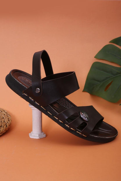 Men's Casual Synthetic Leather Sandals - 1 Pcs - Stylish &amp; Comfortable