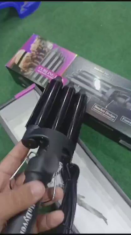 Corded Electric Hair Crimper with Temperature Control for Beachy Waves - 1 Pcs